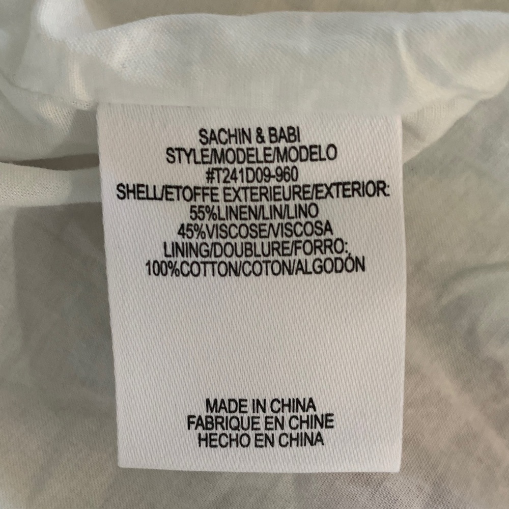 🌸 Sachin & Babi Dolce Floral Mini Dress Size 2 Antico Botanico Linen Blend EUC - Picture 10 of 15